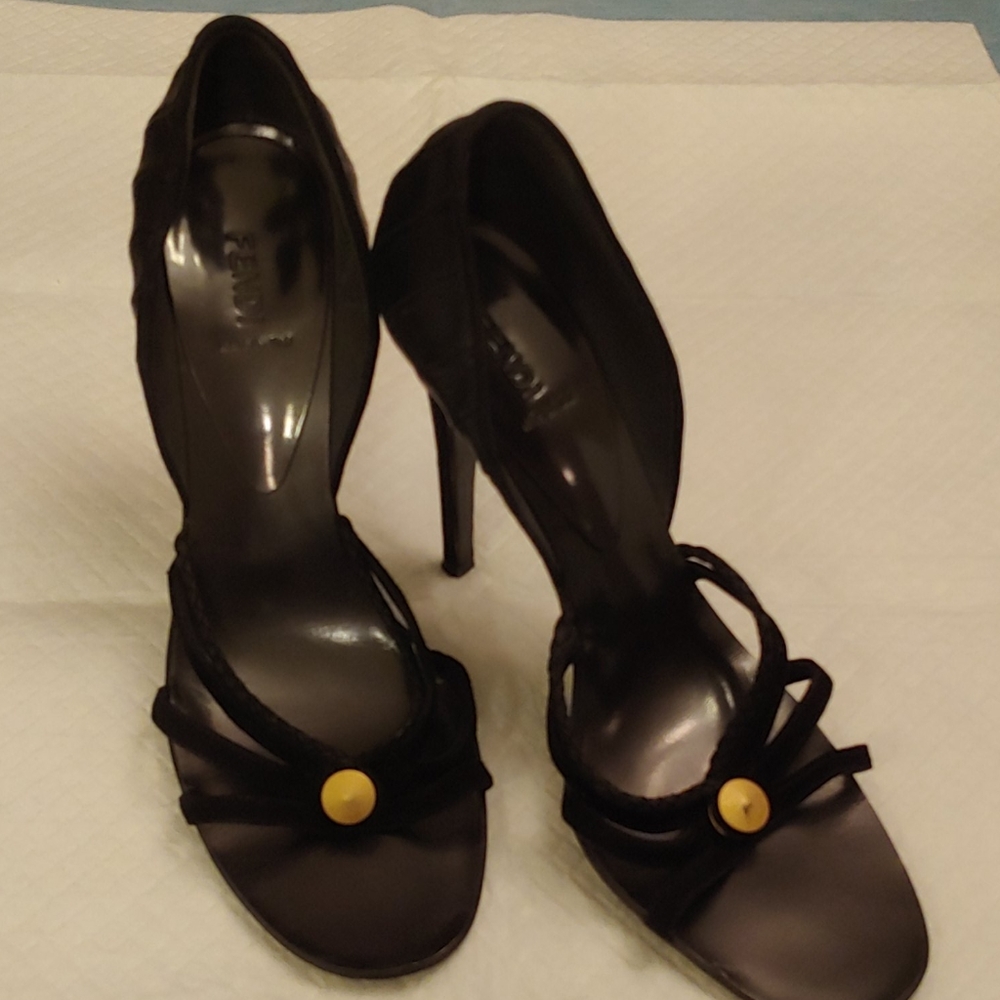 Final$ FENDI Stiletto Sandal Heel Pumps US 8.5